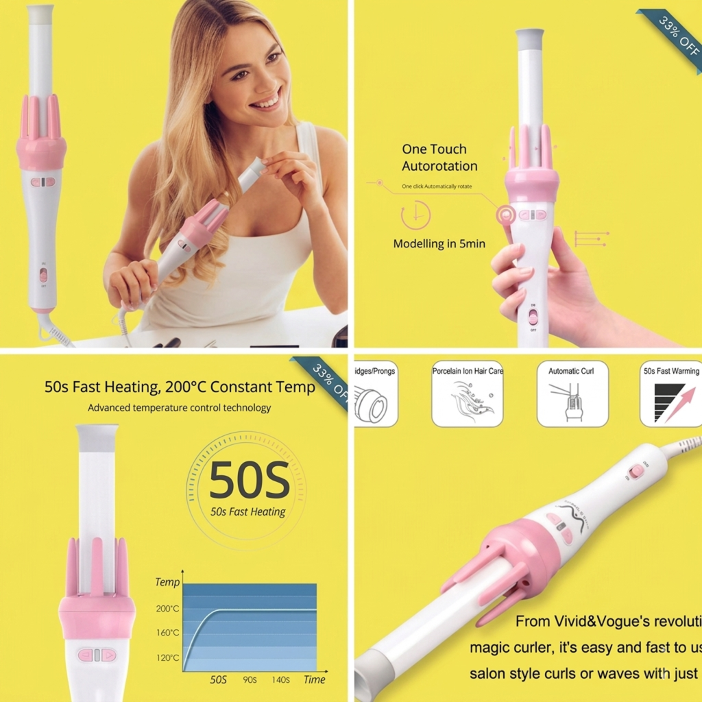 Automatic Hair Curler Wand